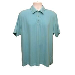 Rohde Royce mens polo shirt L large blue short sleeve golf rugby